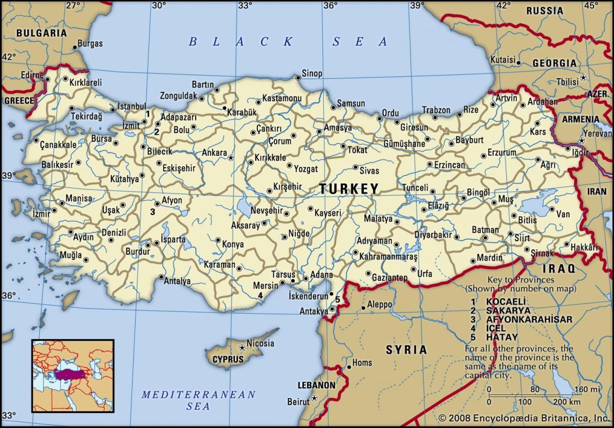 Turcja na mapie