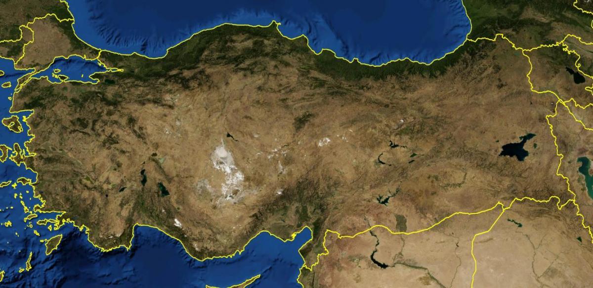 Mapa widoku nieba w Turcji